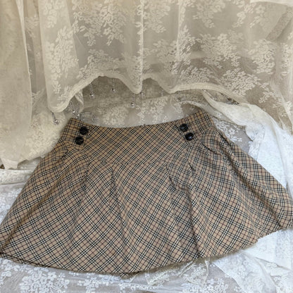 BURBERRY CHECKERED VINTAGE MINI SKIRT, SMALL