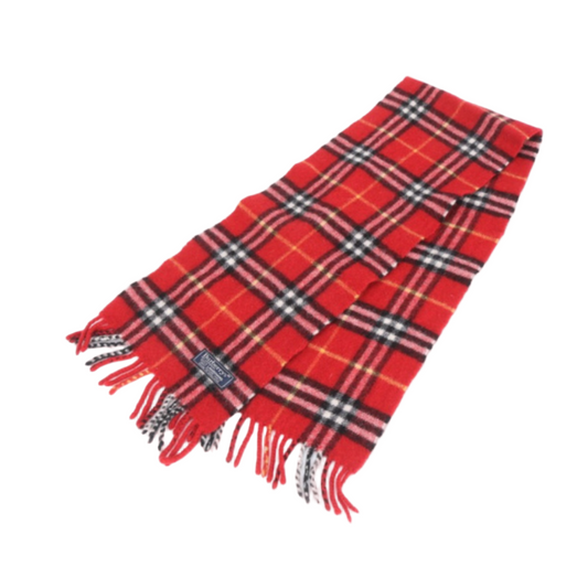 Burberry Lambswool Classic Red Plaid Scarf