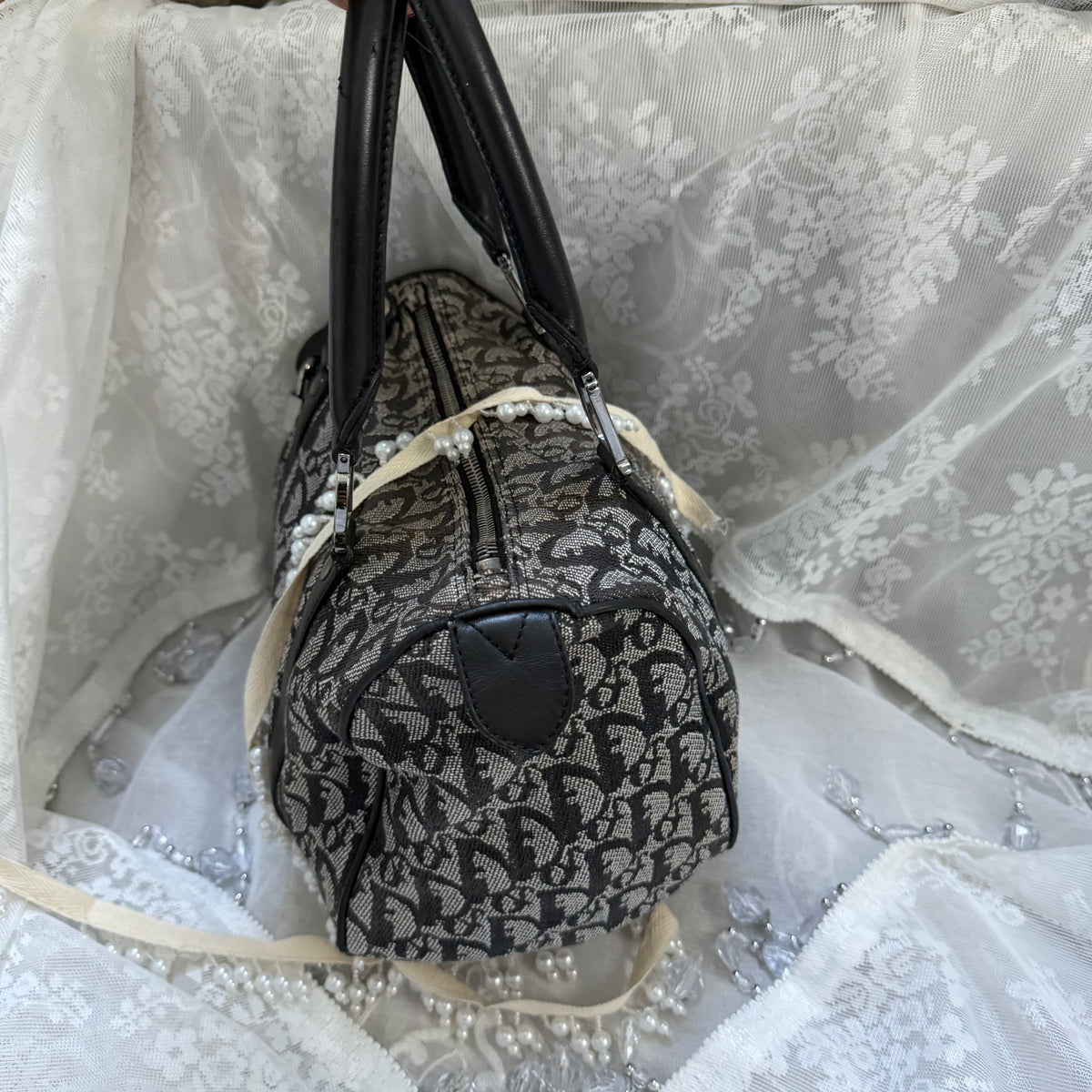 xovintage pre-loved dior padlock detail trotter speedy bag - Handbags