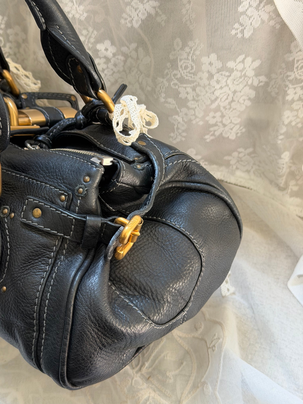 xovintage VINTAGE CHLOE PADDINGTON BAG IN BLACK - Handbags