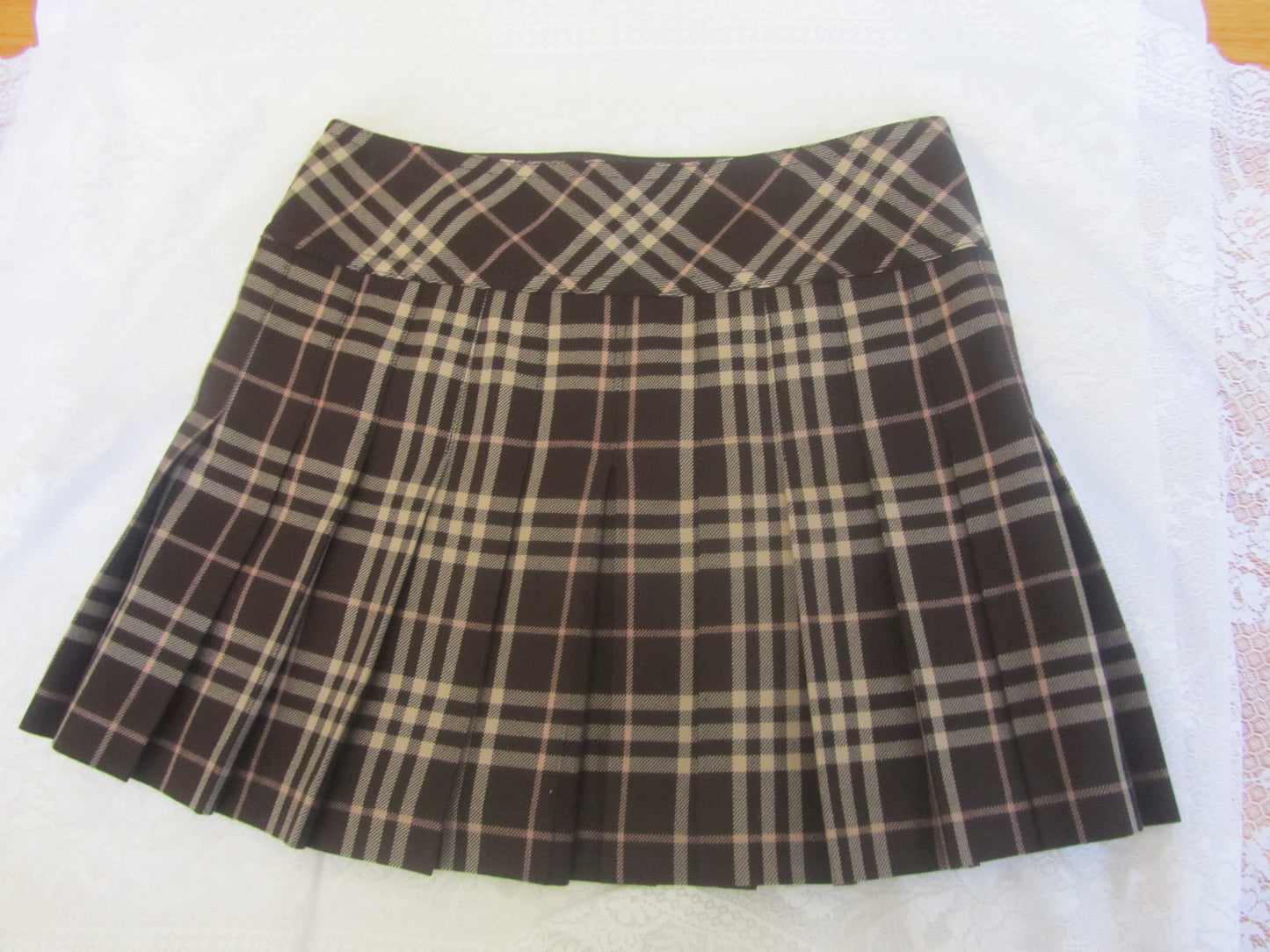 Plaid skirt on a white background