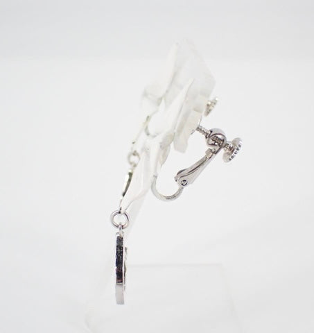 christian dior 2000s floral clip on earrings