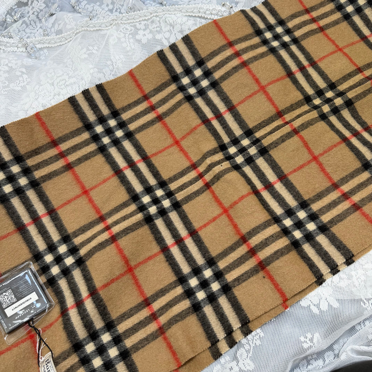 burberry vintage 90s classic 100% cashmere scarf