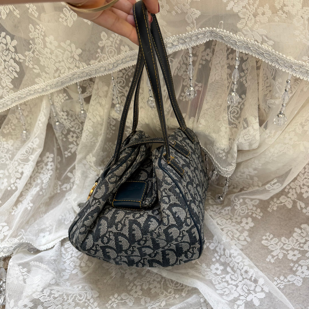 xovintage VINTAGE DIOR OBLIQUE D-BUCKLE 2000S BAG - Handbags