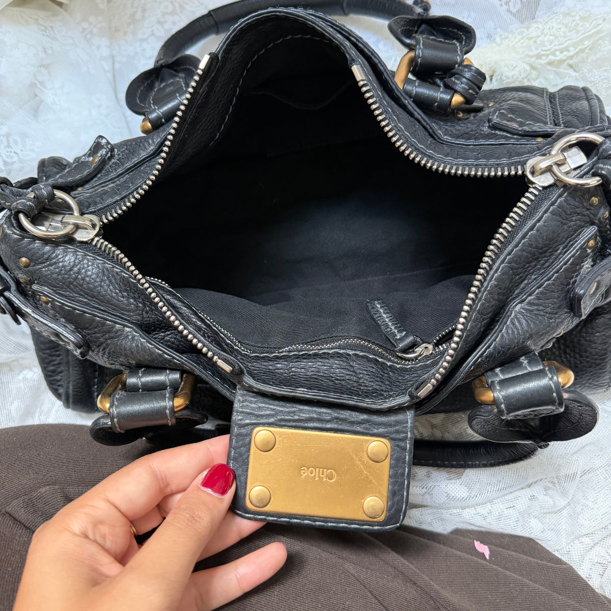 CHLOE VINTAGE PADDINGTON BAG IN BLACK