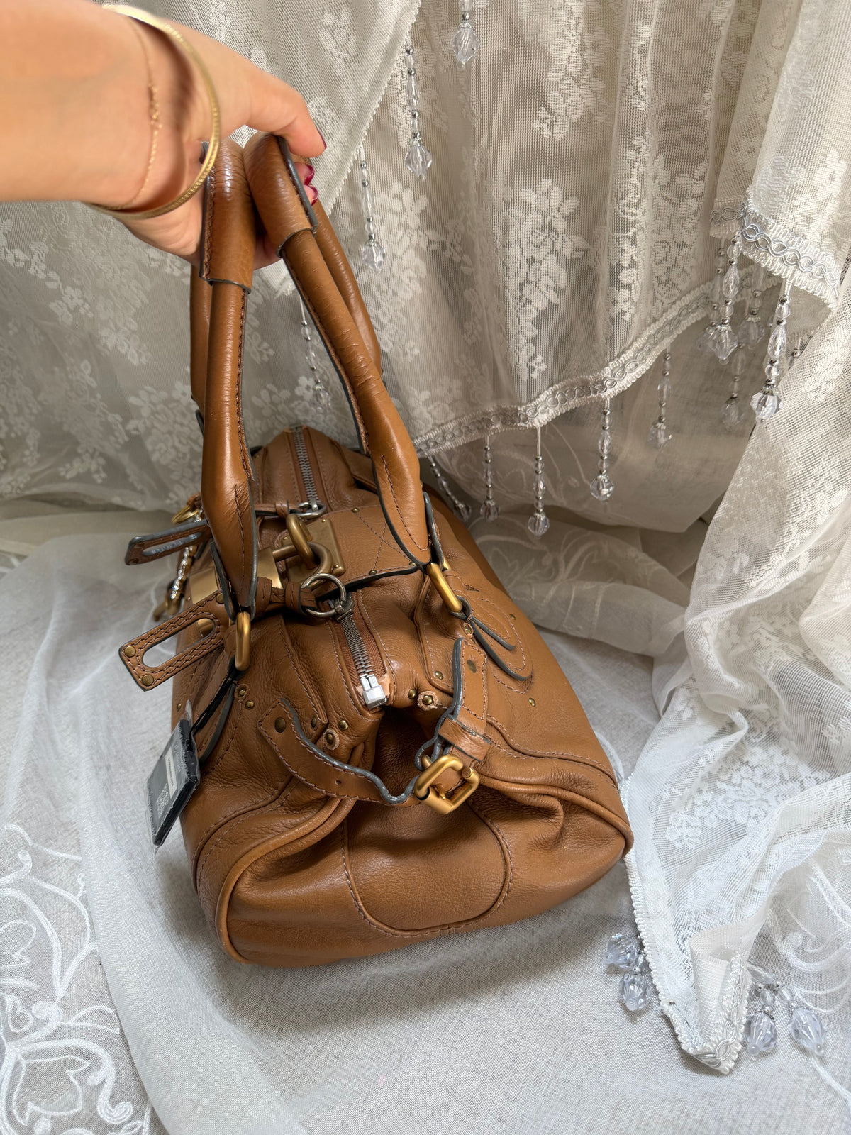 CHLOE VINTAGE PADDINGTON BAG IN BROWN