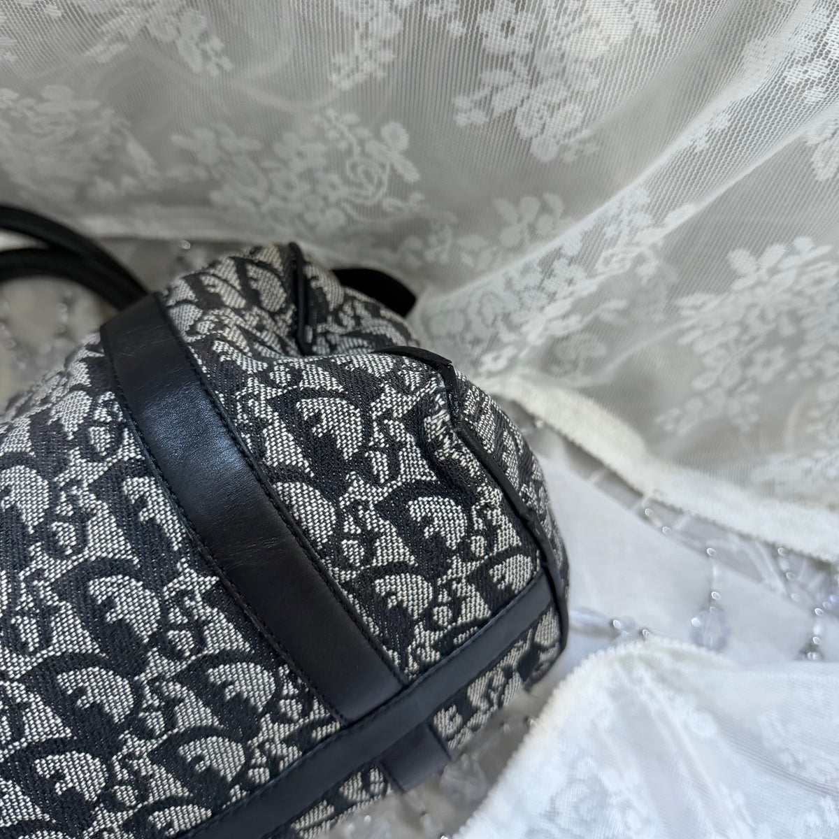 xovintage pre-loved dior padlock detail trotter speedy bag - Handbags