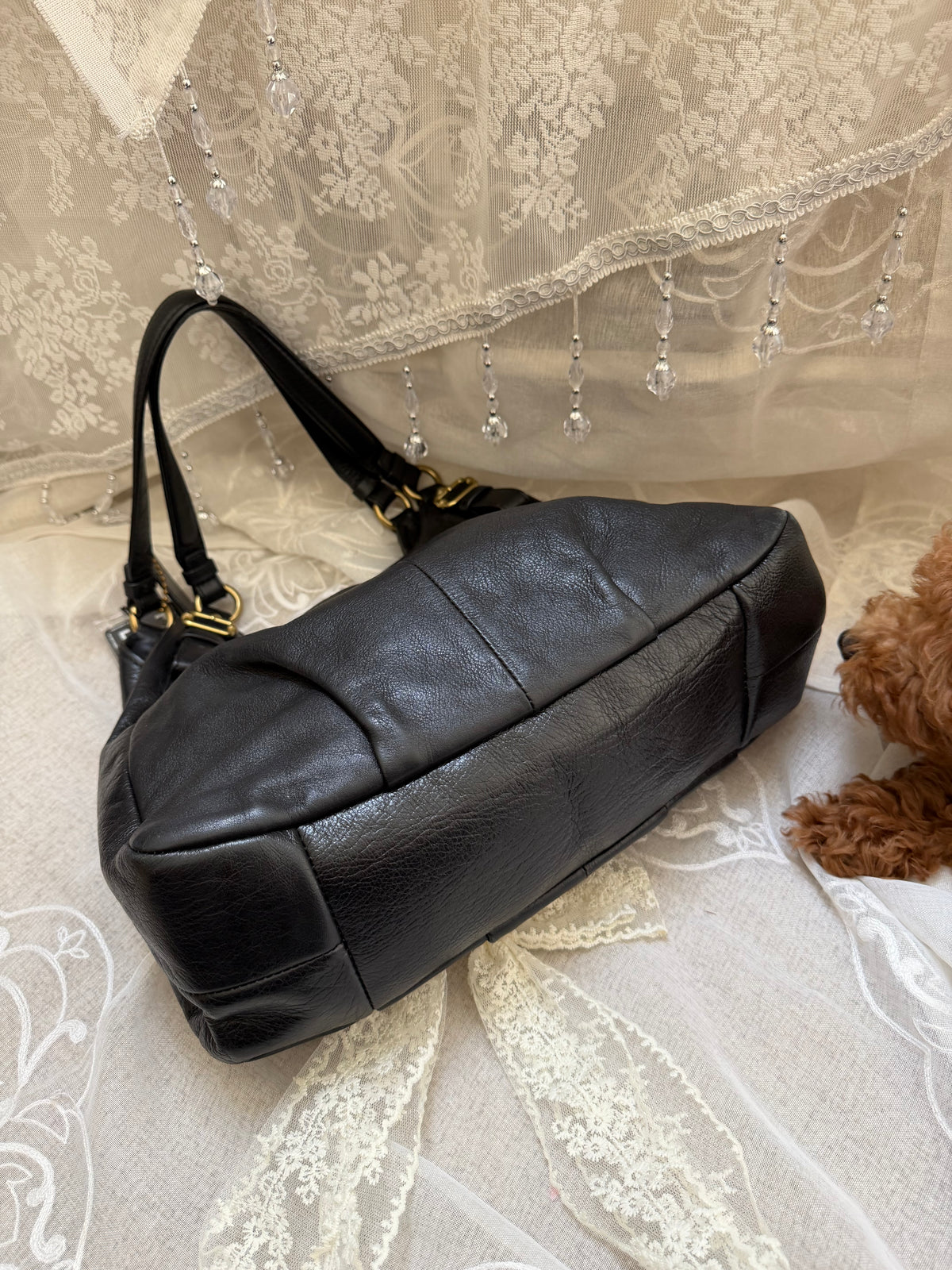 COACH VINTAGE MADISON MAGGIE SHOULDER BAG IN BLACK