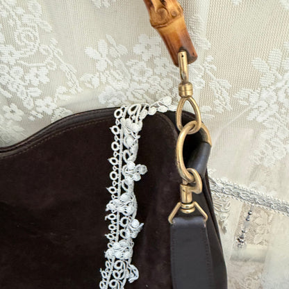 xovintage Vintage Gucci by Tom Ford Bamboo Handle Hobo Bag - Handbags