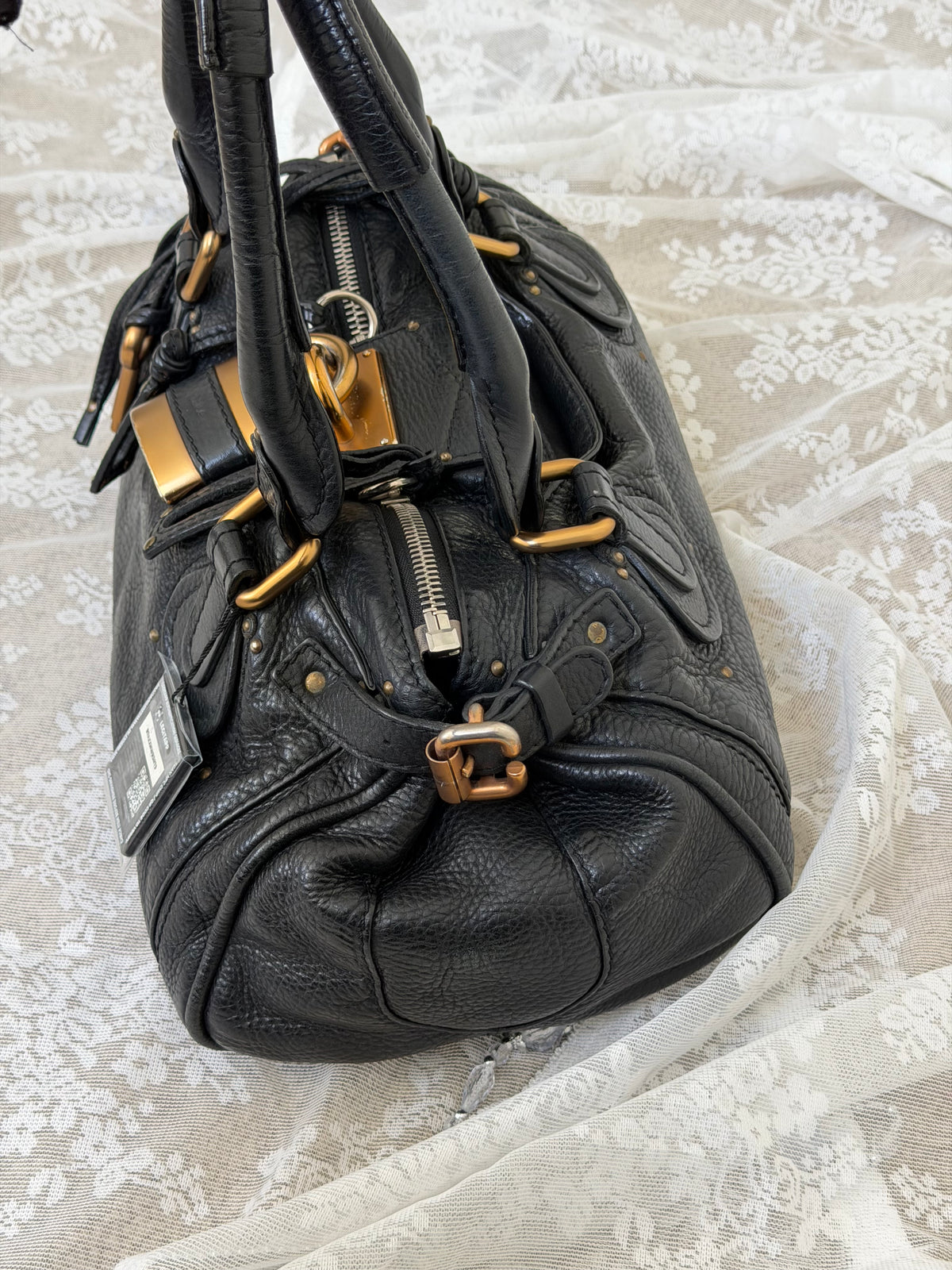 CHLOE VINTAGE PADDINGTON BAG IN BLACK