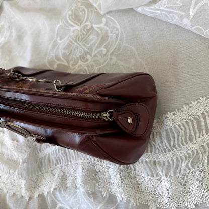 xovintage dior ultra rare embroidered leather floral bag - Uncategorized
