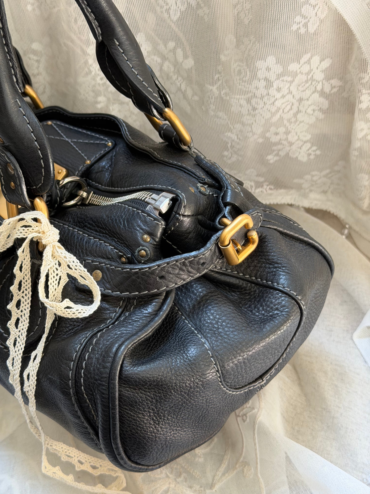 xovintage VINTAGE CHLOE PADDINGTON BAG IN BLACK - Handbags