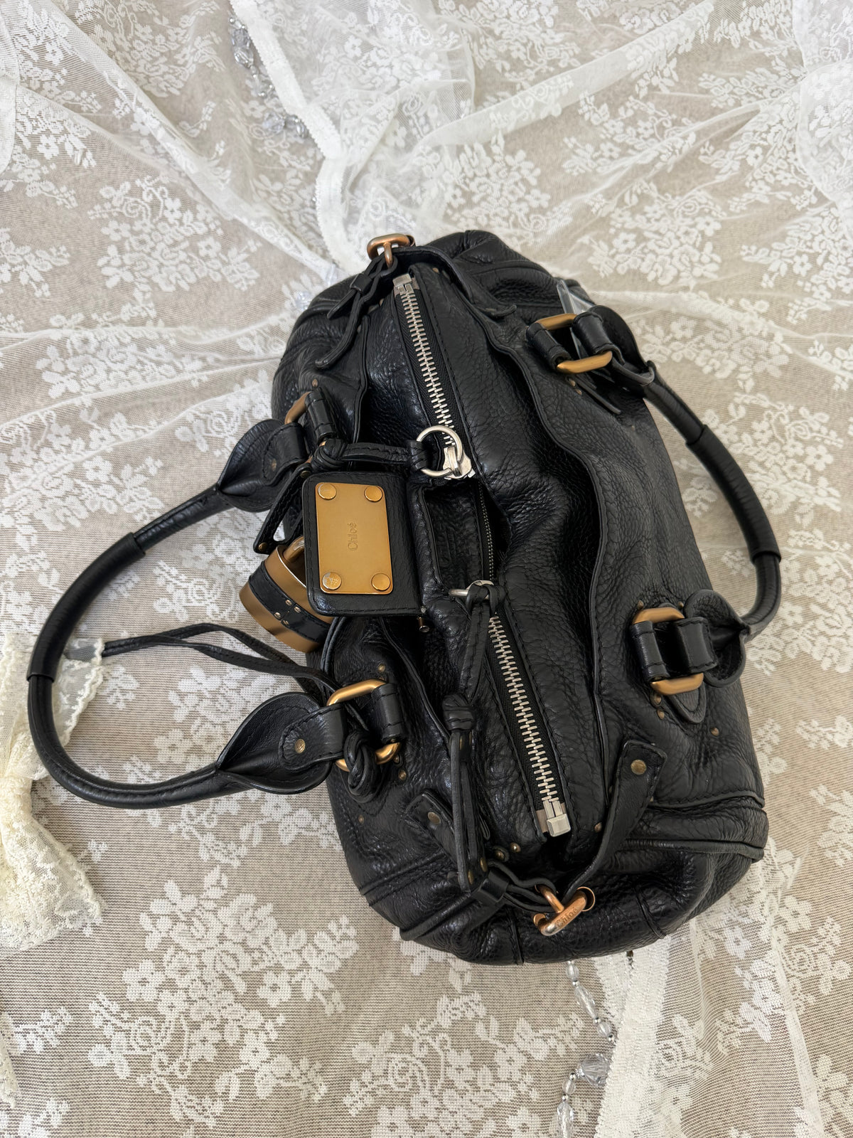 CHLOE VINTAGE PADDINGTON BAG IN BLACK