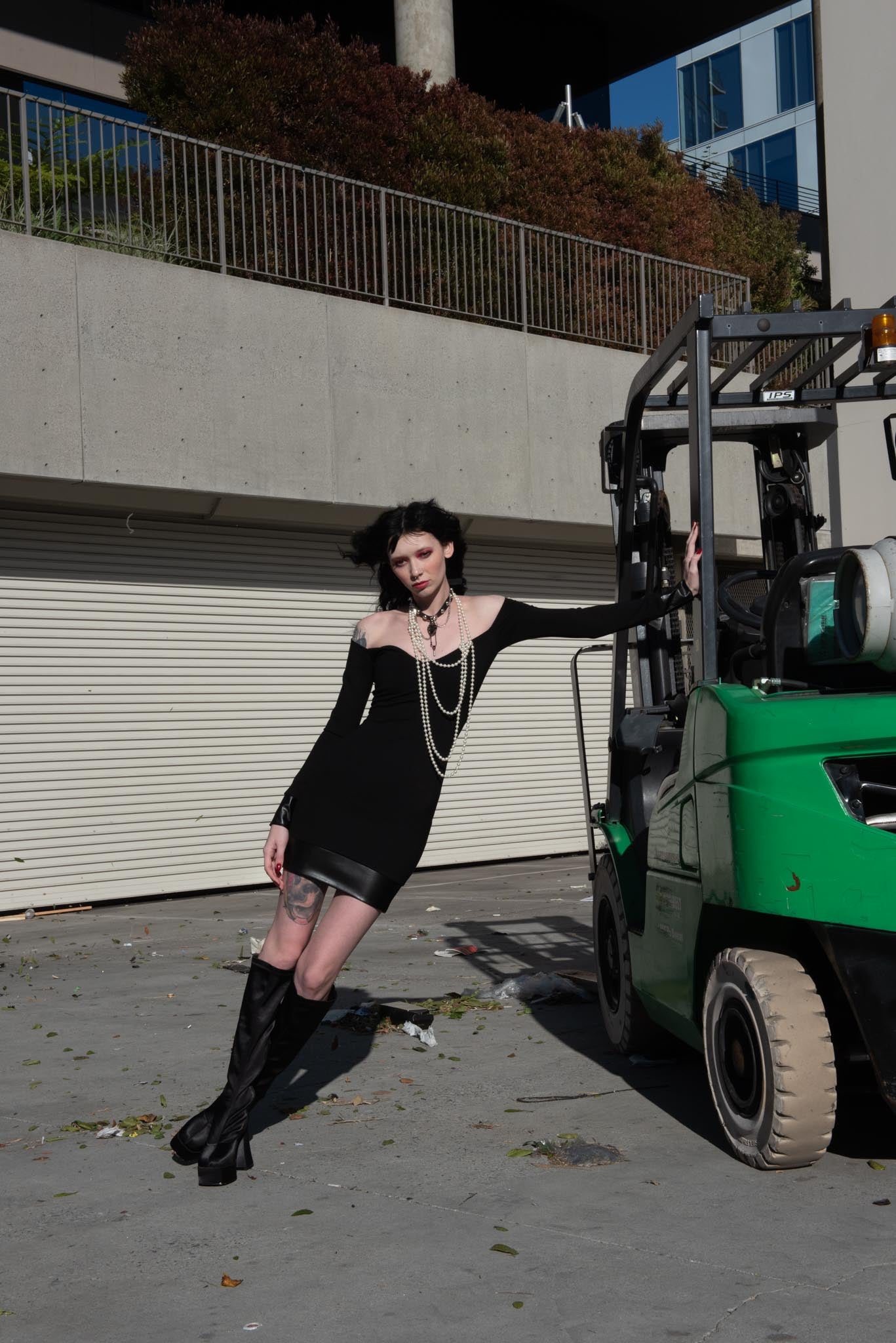 90s Supermodel Off-Shoulder Dress