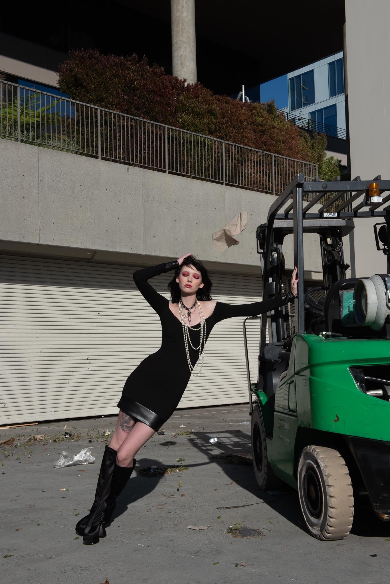 90s Supermodel Off-Shoulder Dress