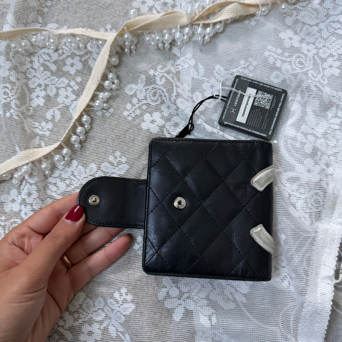 xovintage chanel vintage black cambon wallet - Uncategorized