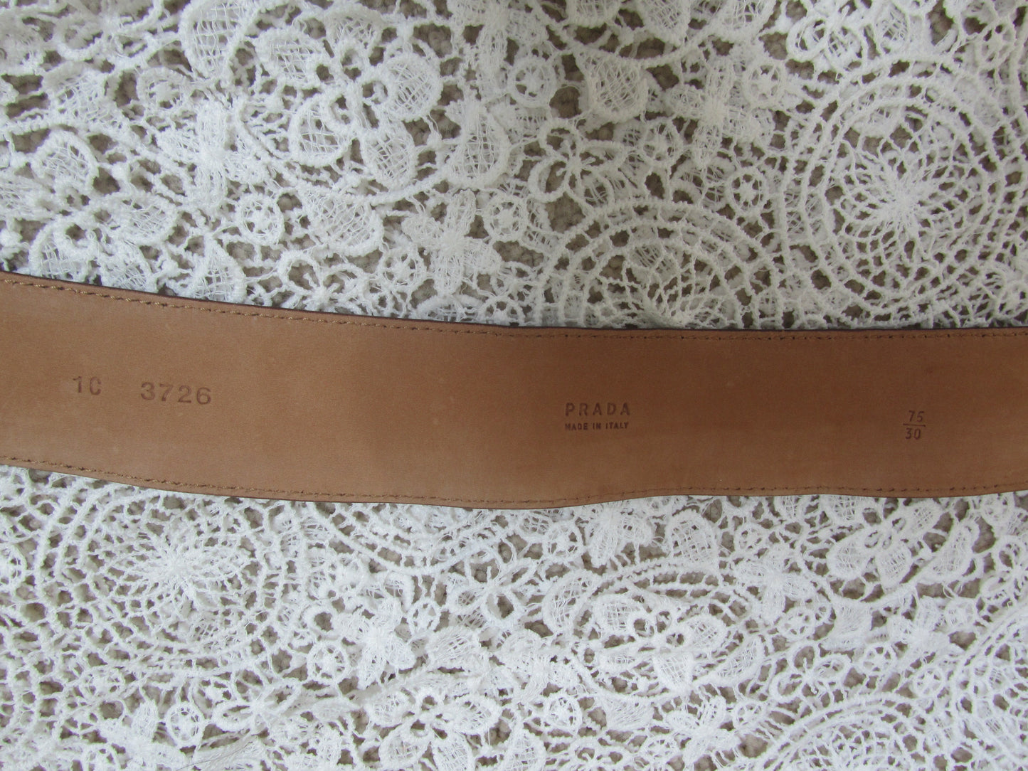 brown belt on lace background