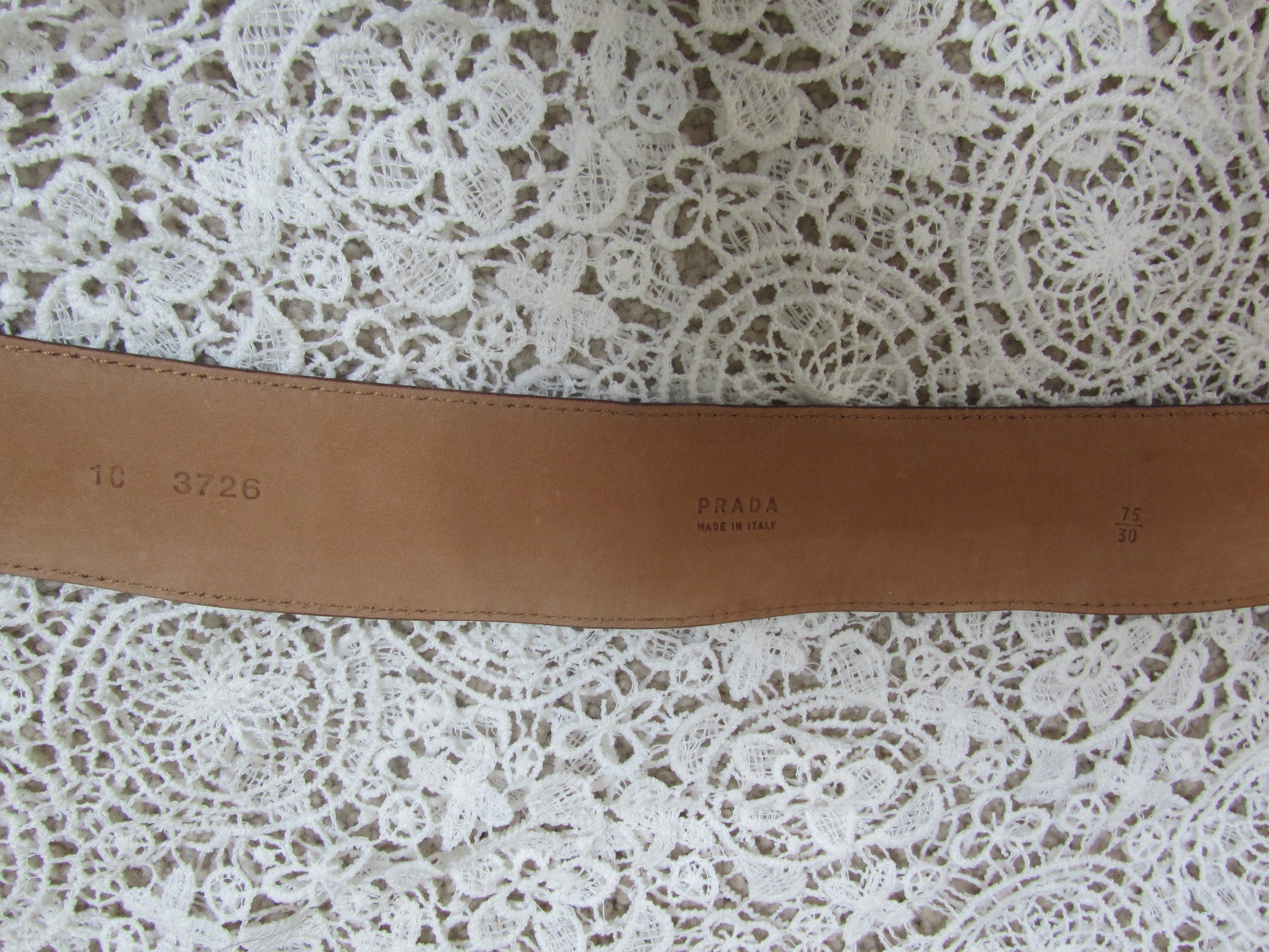 brown belt on lace background