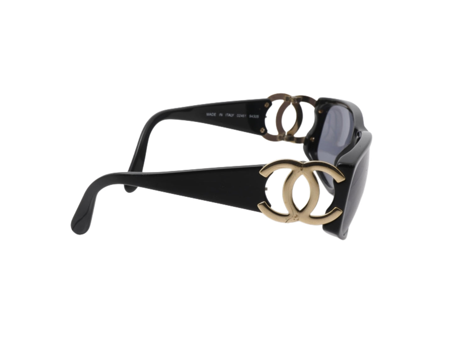 Chanel 2000s oversized cc sunglasses in black