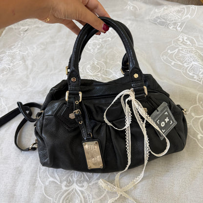 xovintage marc by marc jacobs black x silver vintage baby groovee bag - Handbags