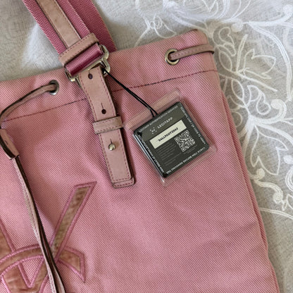 xovintage yves saint laurent rive gauche pink kahala vintage tote bag large - Handbags