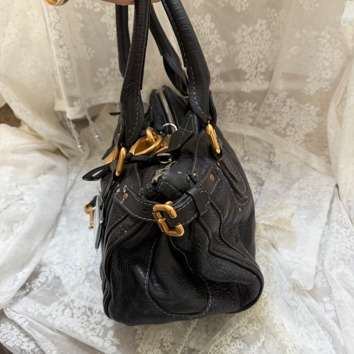 CHLOE VINTAGE PADDINGTON BAG IN BLACK