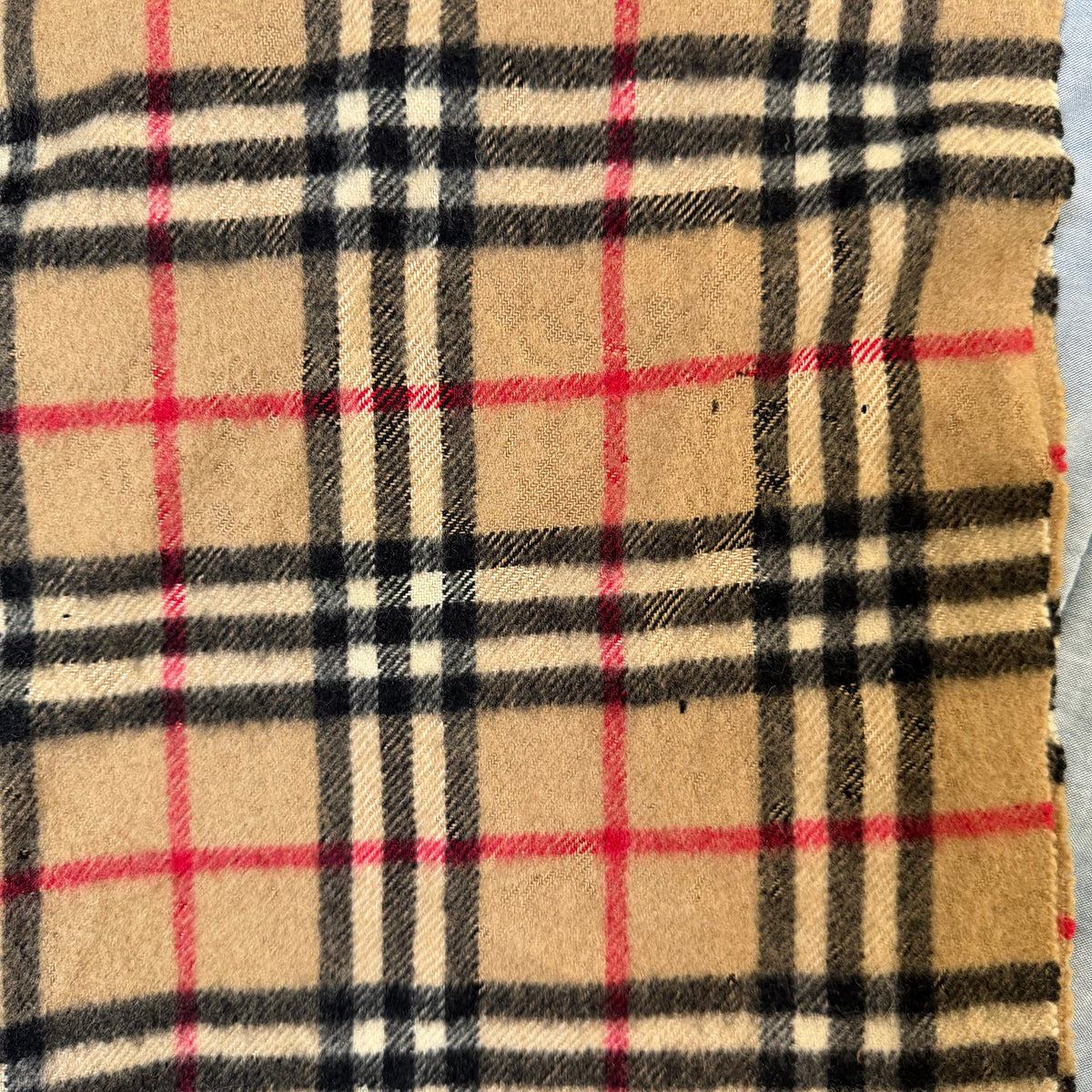 burberry vintage 90s classic print 100% cashmere scarf