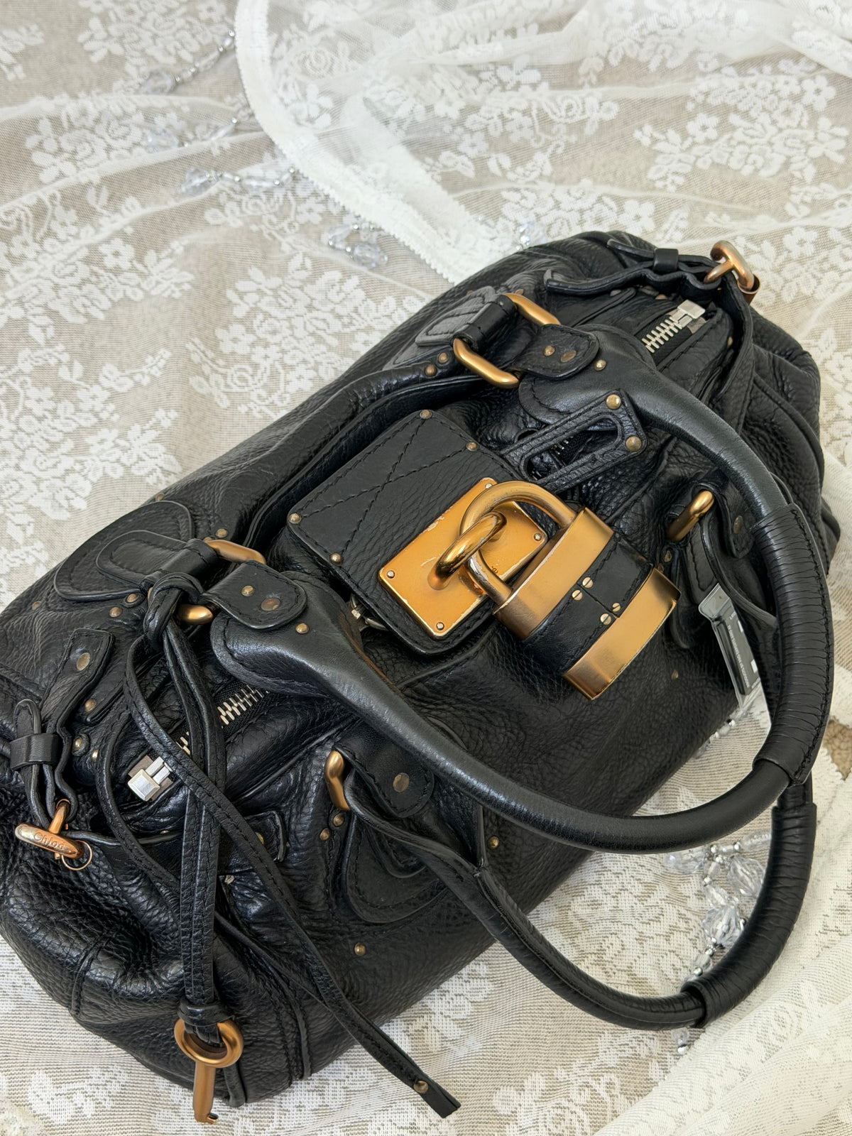 CHLOE VINTAGE PADDINGTON BAG IN BLACK