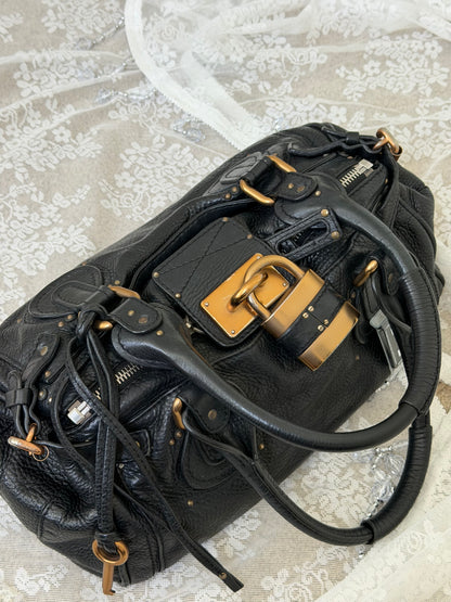 CHLOE VINTAGE PADDINGTON BAG IN BLACK