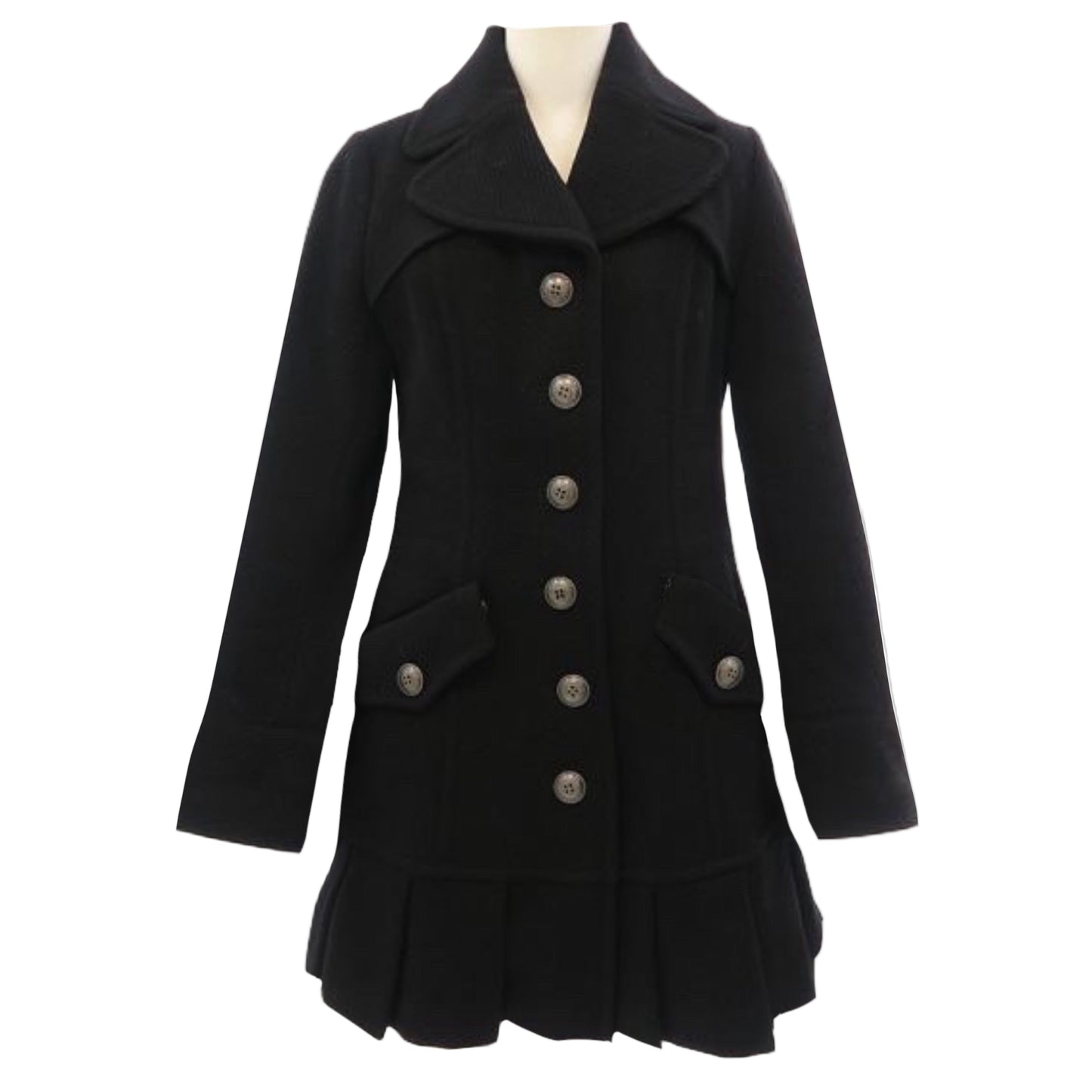 burberry blue label pleated flirty dress coat (38)