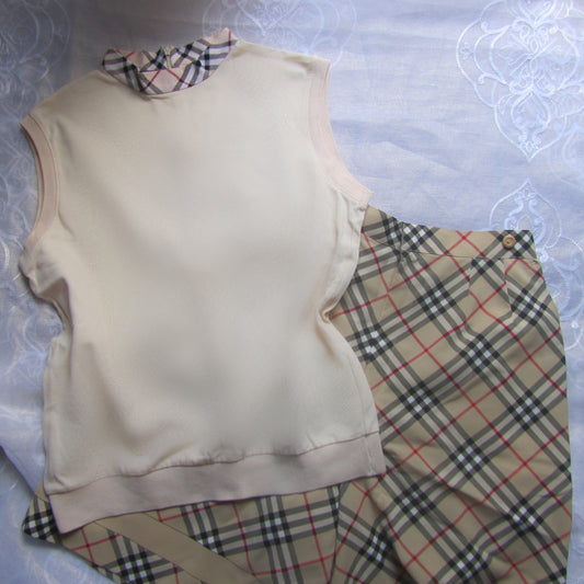 burberry two piece elegant nova plaid set