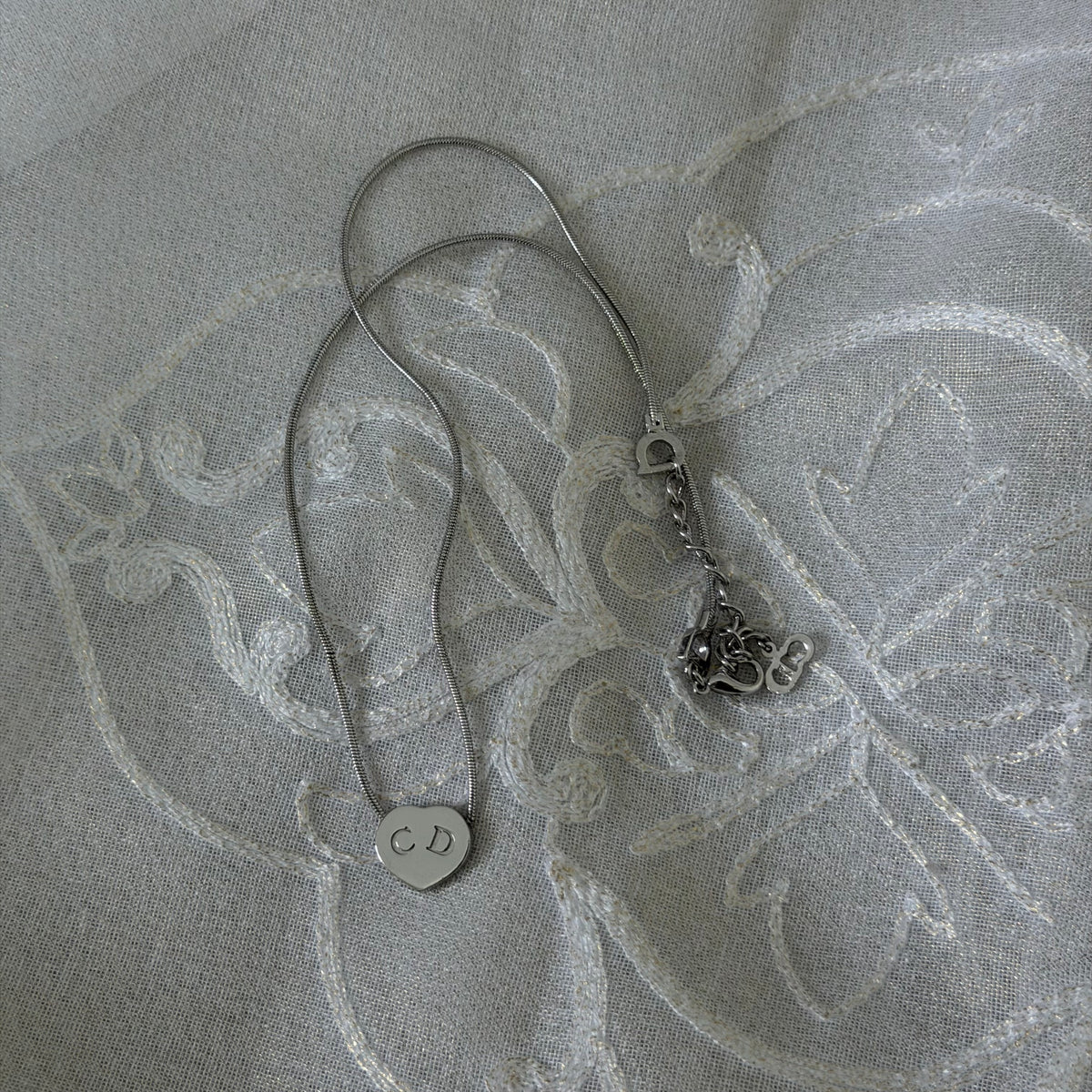 xovintage Dior vintage “cd” hearr necklace - Necklaces