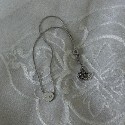 xovintage Dior vintage “cd” hearr necklace - Necklaces