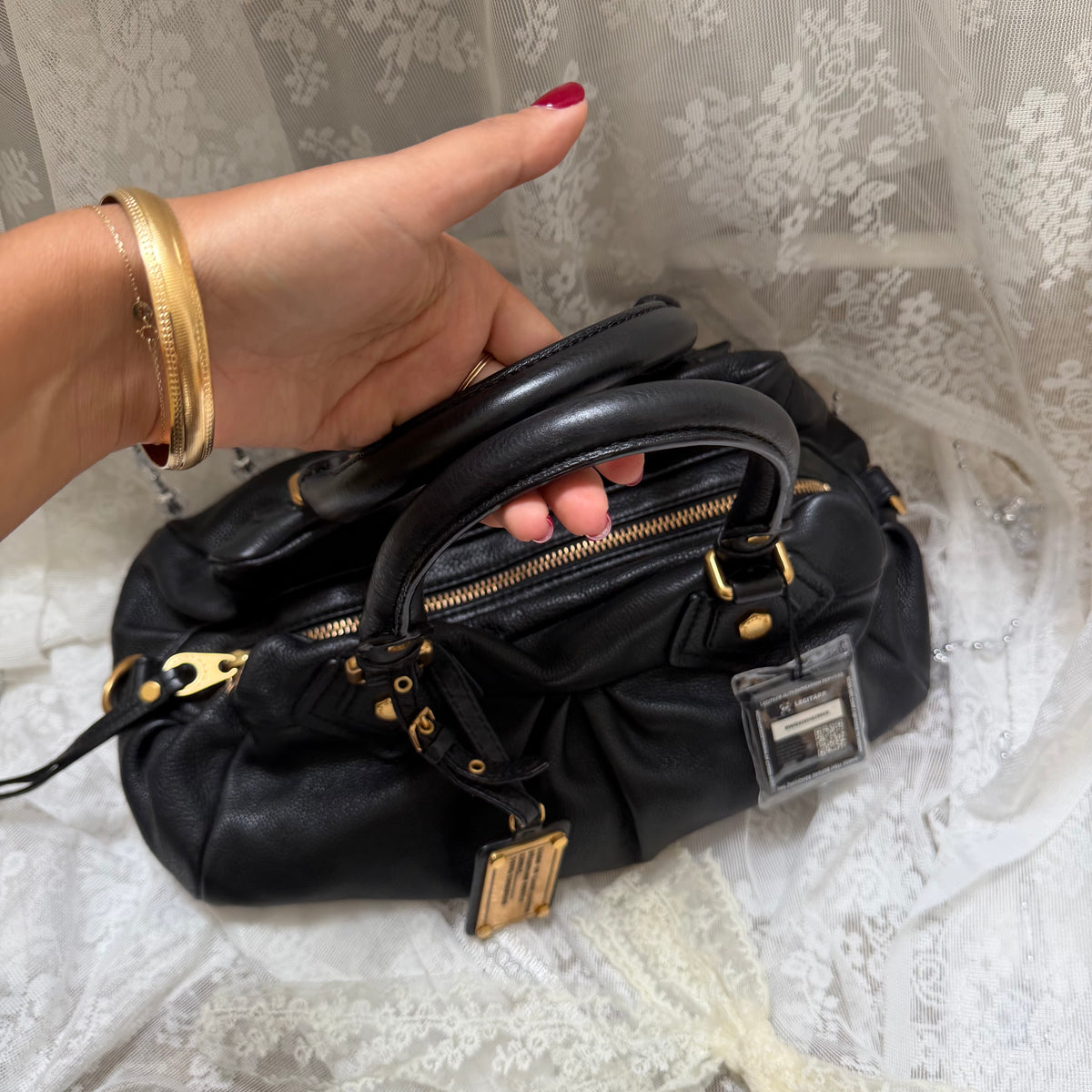 MARC BY MARC JACOBS BLACK VINTAGE CLASSIC Q GROOVEE BAG