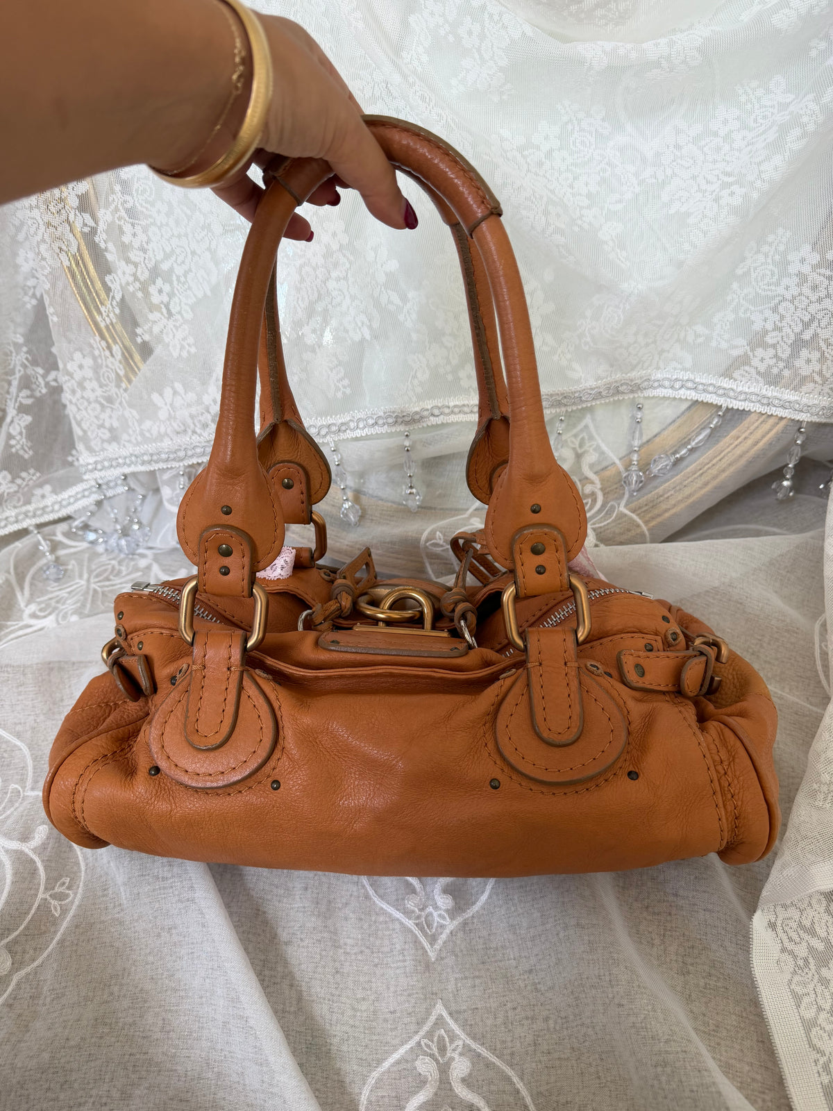 CHLOE VINTAGE PADDINGTON BAG IN TOFFEE