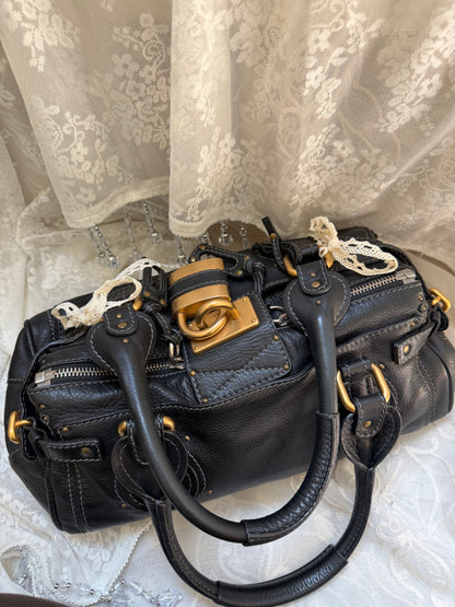 xovintage VINTAGE CHLOE PADDINGTON BAG IN BLACK - Handbags