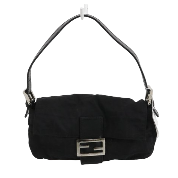 Fendi Black Jersey Baguette