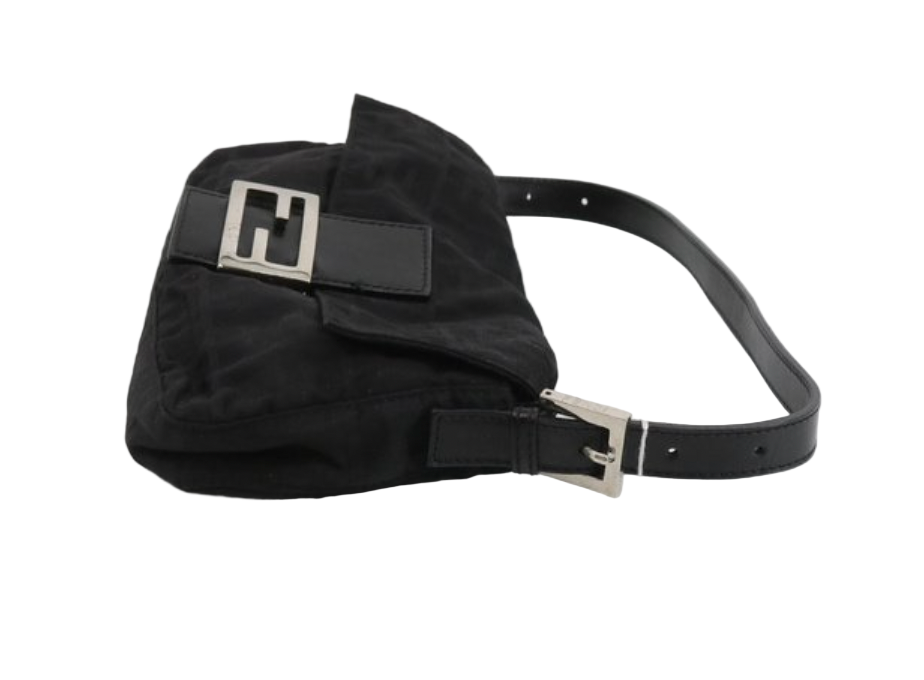 Fendi Black Jersey Baguette