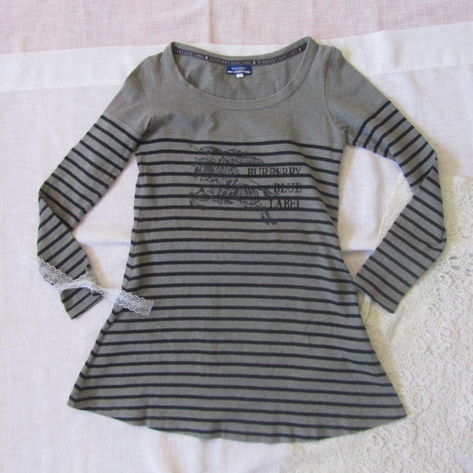 burberry blue label vintage grey striped mini dress