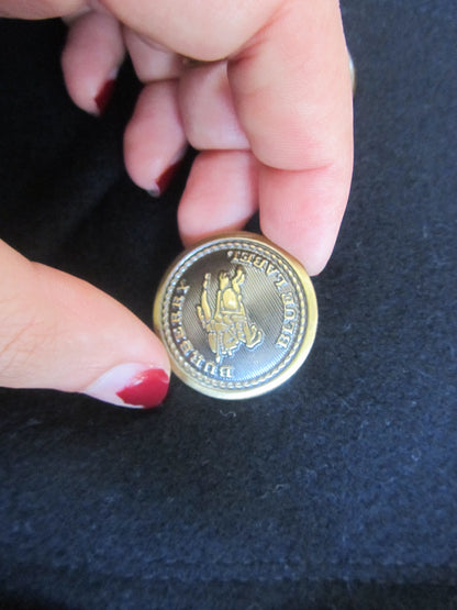 burberry blue label vintage pleated flirty dress coat in black (36)