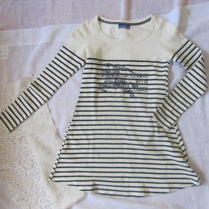 burberry blue label striped vintage mini dress