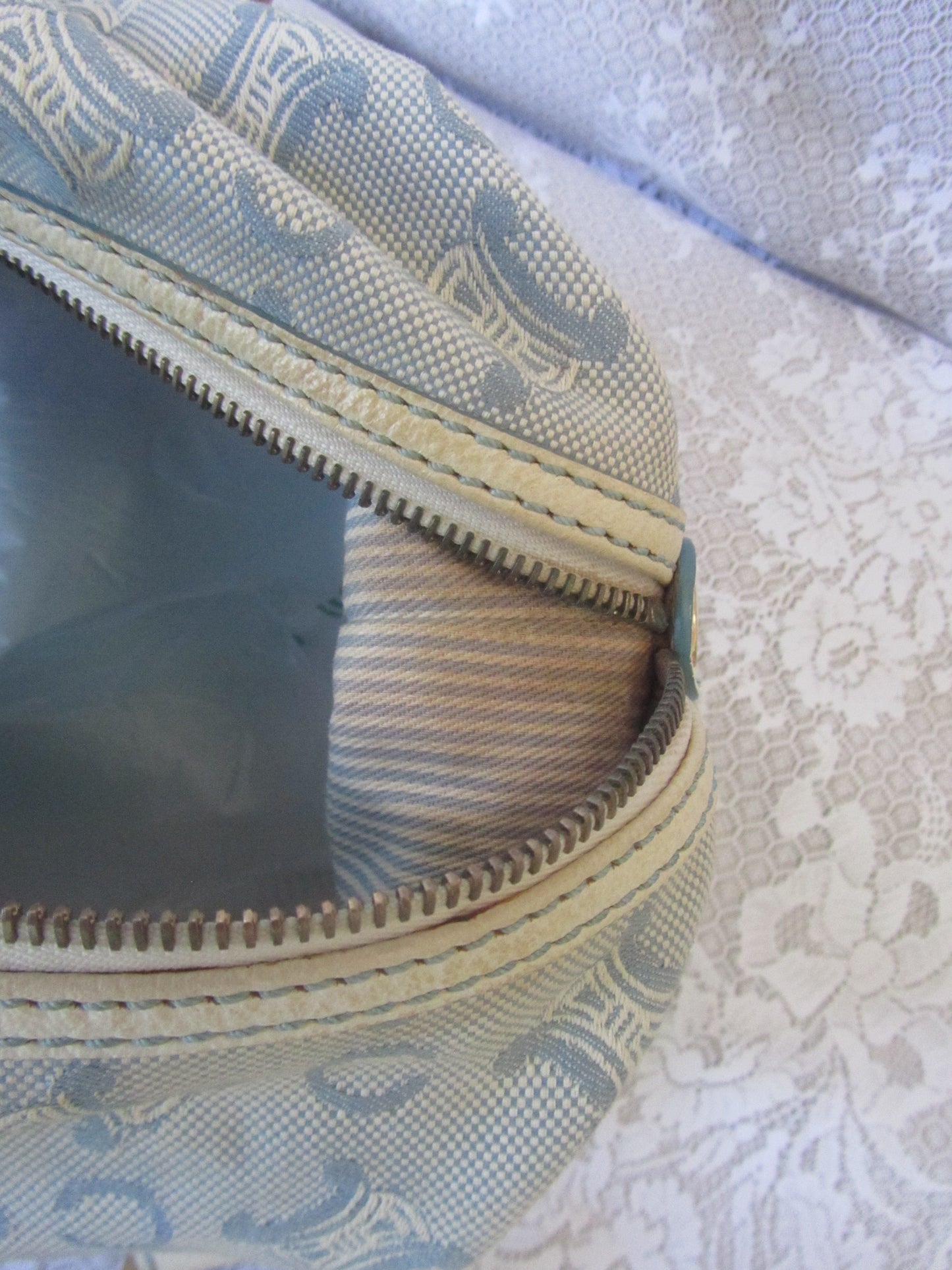 celine vintage lily c baby blue macadam bag