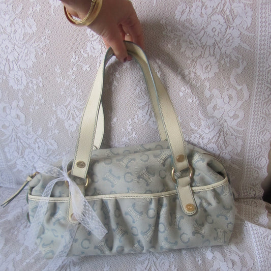 celine vintage lily c baby blue macadam bag