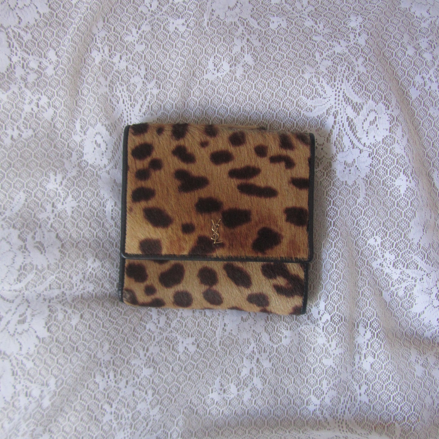yves saint laurent vintage ponyhair wallet