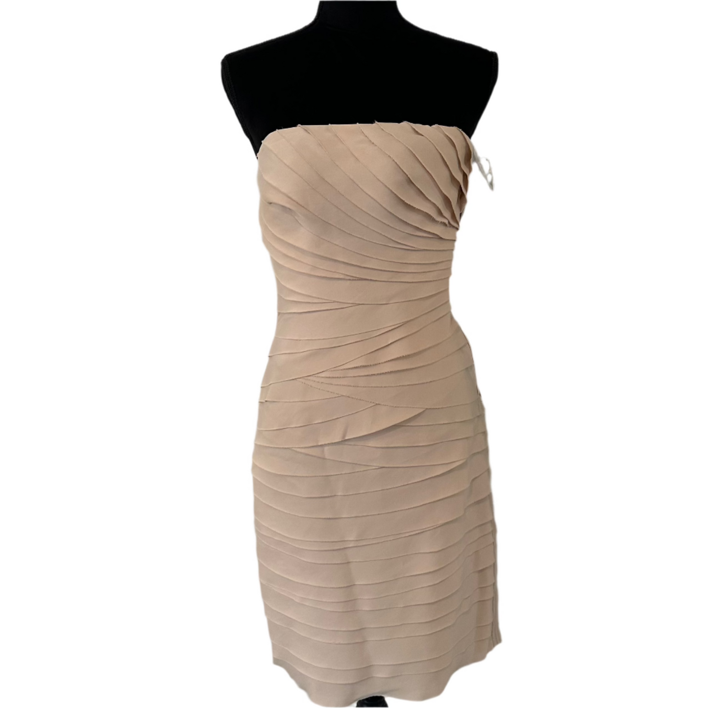 Blumarine Cream Midi Cocktail Dress