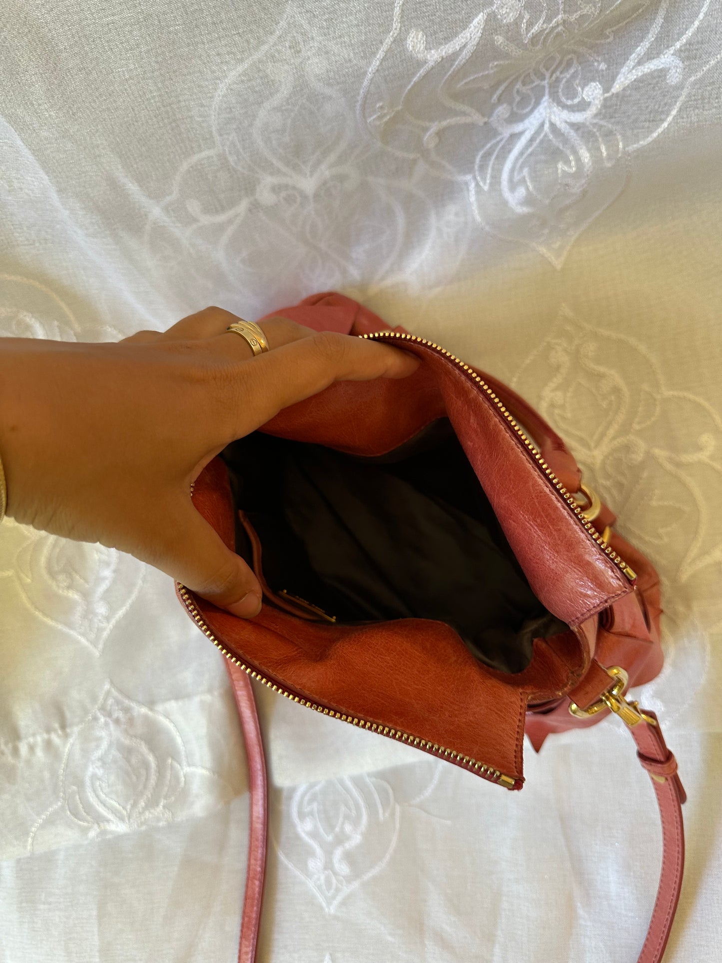 miu miu rose pink vitello mini bow bag