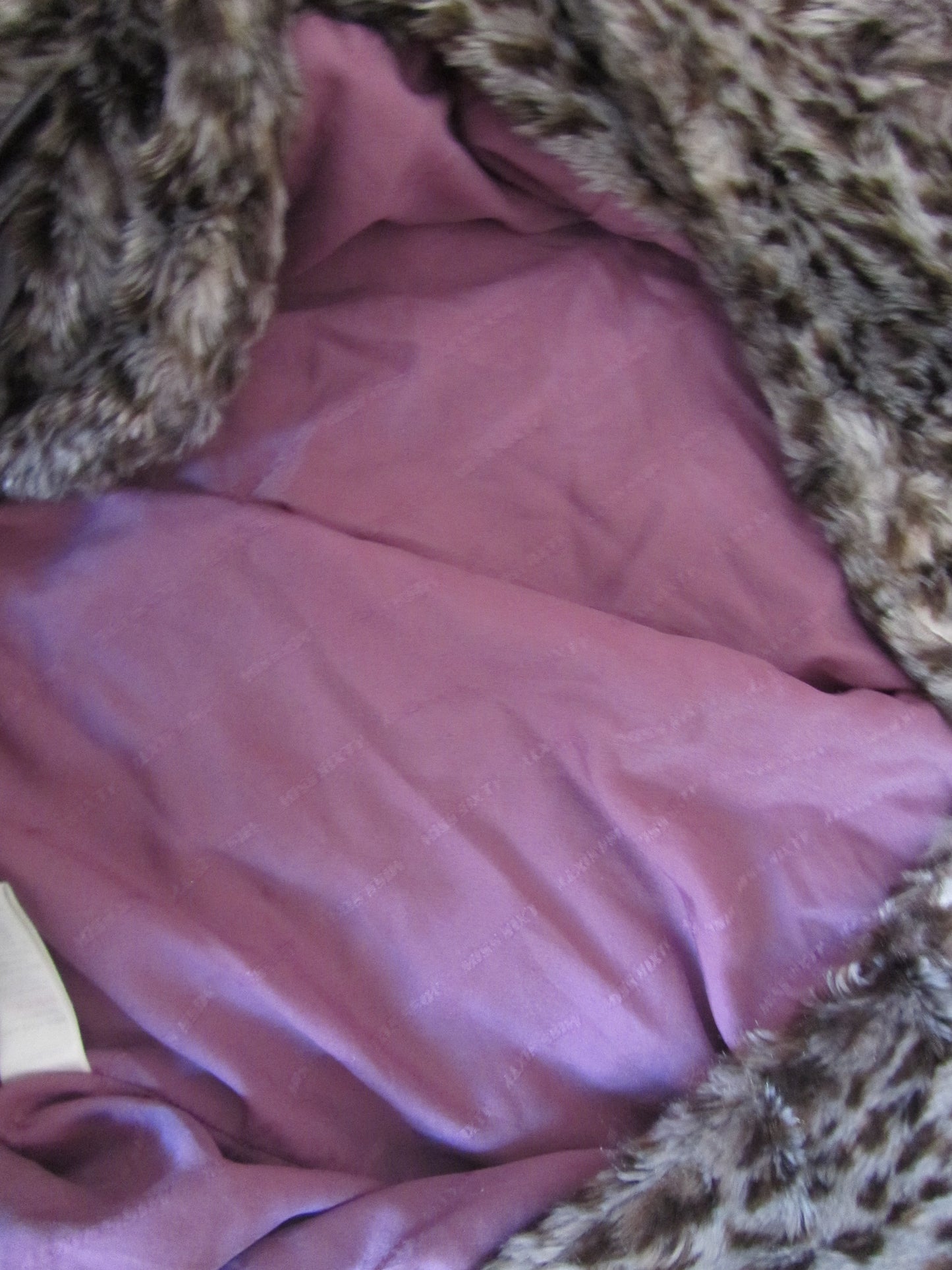 miss sixty vintage belted animal print vegan fur vest