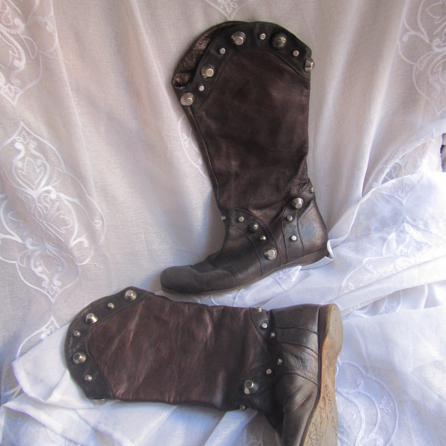 miss sixty vintage studded rocker boots (size 40)