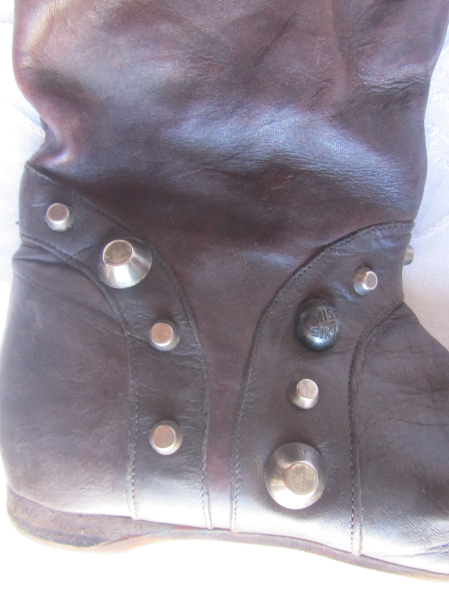 miss sixty vintage studded rocker boots (size 40)