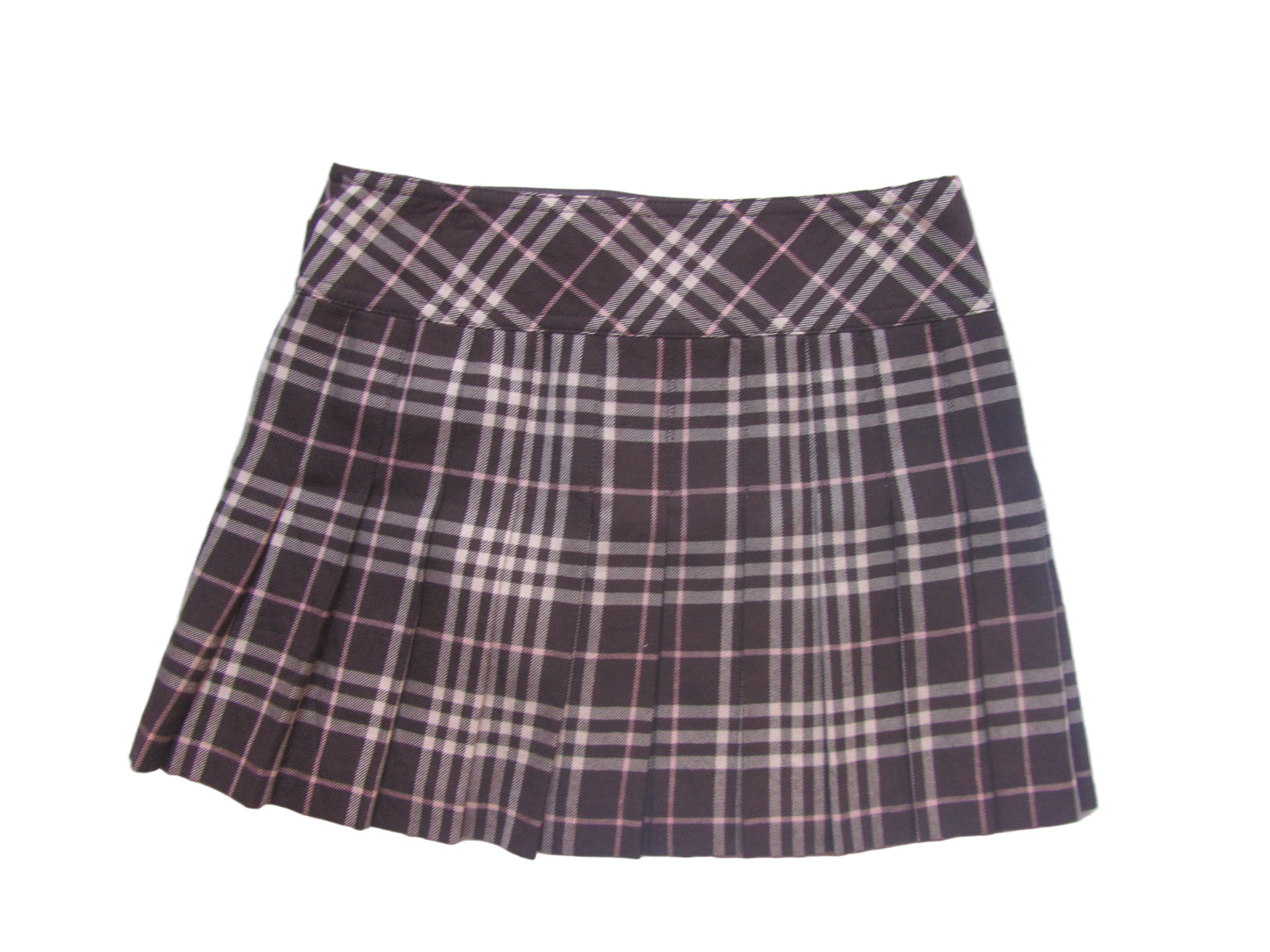 burberry blue label iconic vintage mini skirt in brown